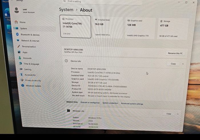 Dell OptiPlex SFF Plus 7020