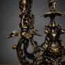 Striking Gothic Medieval-Style 5 Branch Bronze Antique Candelabra Image 2