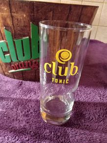 Vintage Club Orange Ice Bucket / Glasses  X 2
