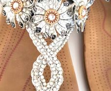 Unsigned silver embellished sandals with cushioned soles Sz 40 (Fit 6.5 - 7 UK)