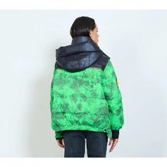 Women's green puffa jacket
