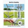 Large Metal Chicken Coop 3 x 3.97 x 2 m Walk-in Chicken Run House, Doom Roof Hen House Enclosure with Cover and Security Lock, Outdoor Duck Rabbit Cage Poultry Pen for Backyard, Farm, Yard Use Image 6