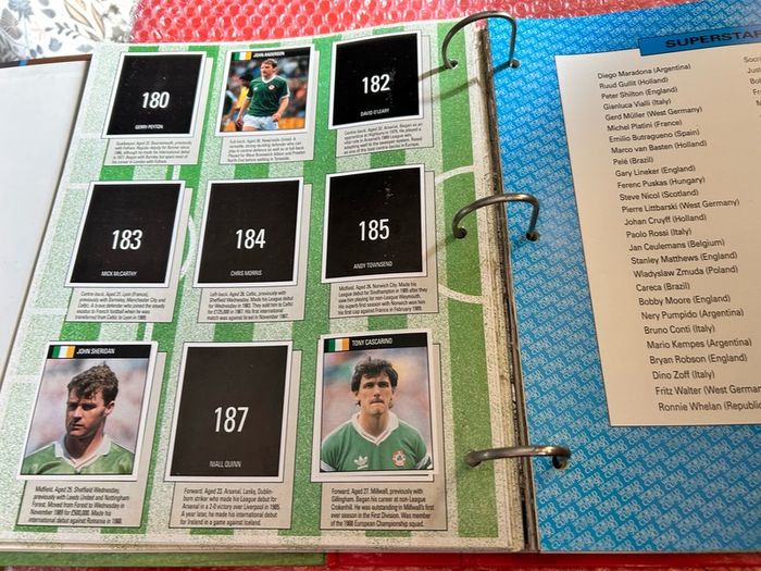 World Cup 90 Sticker Collection binder