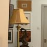 VINTAGE Brass Corinthian Column Stand Floor lamp with Shade Image 2