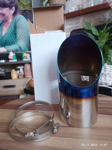 Car Styling Mufflers Exhaust Tail Throat Pipe Tip Universal Stainless Steel Large Diameter 96mm