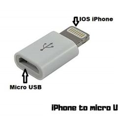 8 Pin iPhone to Micro USB Adapter Data Converterdapter