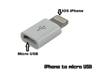 8 Pin iPhone to Micro USB Adapter Data Converterdapter