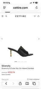 Givenchy G Cube heel mule . Size 37 . New