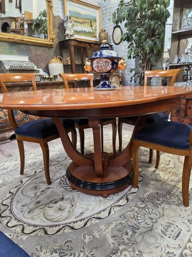 Art Deco Style Cherry Wood Dining Table