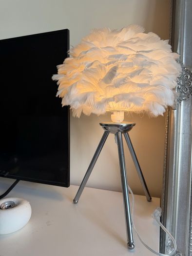 White feather lamp