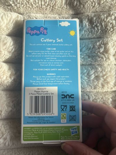 Brand New Peppa Pig Children's Cutlery Set