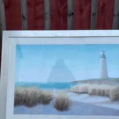 Large Grass Framed Lighthouse picture Ready to Hang
