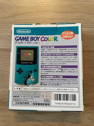 Nintendo Gameboy Color CGB-001 Color Boxed and Manual + Flash Card 4GB
