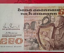 50 Pound 1991 Irish Carolan Banknote