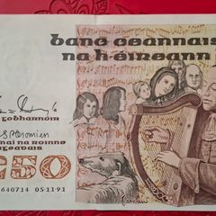 50 Pound 1991 Irish Carolan Banknote