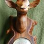Vintage DEER HEAD English Barometer Image 8
