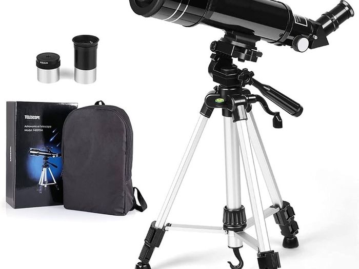 FREE EXPRESS SHIPPING Telescope, Pro 400/70 FMC Refractor Telescopes with Adjustable Tripod & & Finder Compass Portable Travel Telescope Perfect Portable Scope for Adult Children Teens