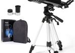 FREE EXPRESS SHIPPING Telescope, Pro 400/70 FMC Refractor Telescopes with Adjustable Tripod & & Finder Compass Portable Travel Telescope Perfect Portable Scope for Adult Children Teens