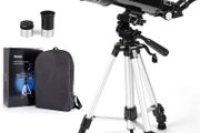 FREE EXPRESS SHIPPING Telescope, Pro 400/70 FMC Refractor Telescopes with Adjustable Tripod &amp; &amp; Finder Compass Portable Travel Telescope Perfect Portable Scope for Adult Children Teens