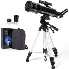 FREE EXPRESS SHIPPING Telescope, Pro 400/70 FMC Refractor Telescopes with Adjustable Tripod & & Finder Compass Portable Travel Telescope Perfect Portable Scope for Adult Children Teens