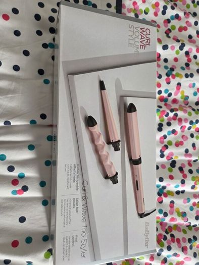 BaByliss Curl and Wave Trio Styler, Multi-Styler, Hair Waver and Hair Curler, Beachy Waves, Loose Waves, 3 in 1