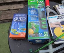 Aquarium filter, air pump and power funnel
