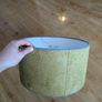 Green/Gold Drum Ceiling Lampshade with Grey Trim Image 3