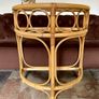 Mid 20th Century Bamboo Demi Lune Console Table Italian Design 1960s Image 3