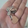 GUESS Silver-Tone Dangle Heart Earrings Image 2