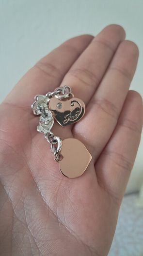 GUESS Silver-Tone Dangle Heart Earrings