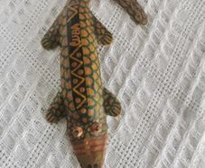 Vintage Cuban crocodile