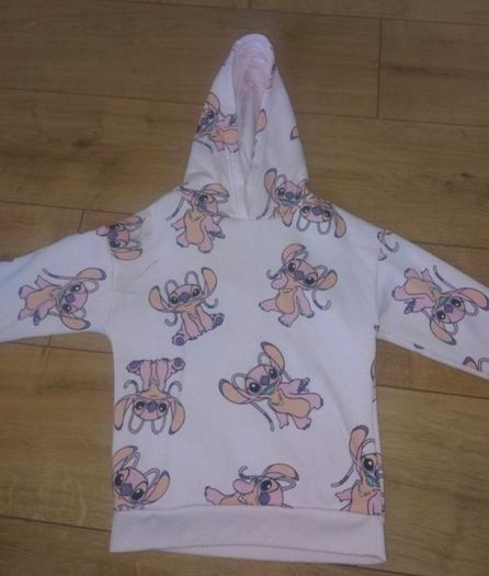 x2 Bundle - Disney Angel Hoodie Jumper + Primark Hoodie Zipped Jacket - Size - 4-5 Years