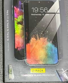Tempered Glass Screen Protector iPhone apple 13 14 15 pro 2 pack