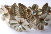 Unique Vintage Floral Cuff Bracelet