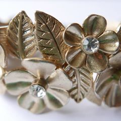 Unique Vintage Floral Cuff Bracelet