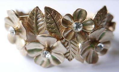Unique Vintage Floral Cuff Bracelet