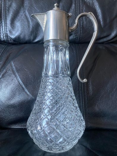 Vintage crystal wine jug