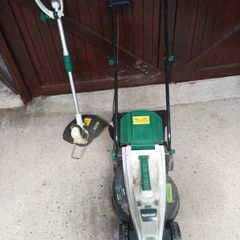 qualcast lawnmower and strimmer