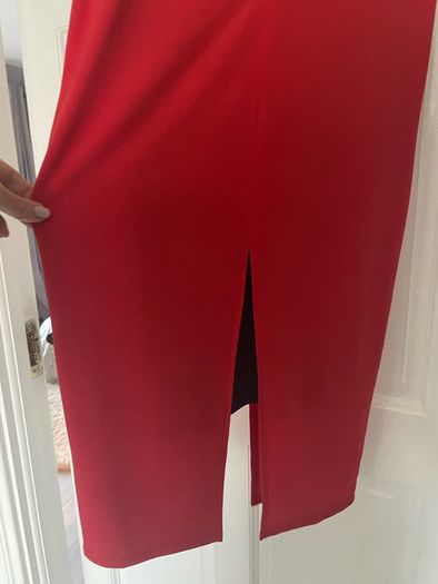 DKNY red dress with black insert size Xs