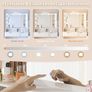Large Dressing Table with LED Lighting Mirror and Sockets, 12 Jewellery Hooks and 5 Drawers, Dressing Table with Open Shelves for the Bedroom (White) Image 4
