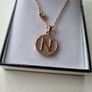 Brand new Shira Designer Jewellery rose gold pendant necklace with initial N, letter N Image 2
