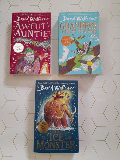 David Walliams books Grandpa great escape, Awful auntie, The ice monster