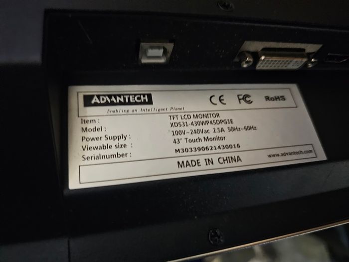 43 inch 4K multi touch industrial Monitor