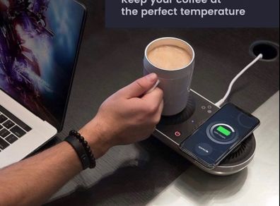 Qi Rapid Charger - Desktop Smart Mug Heater / Drinks Can Cooler