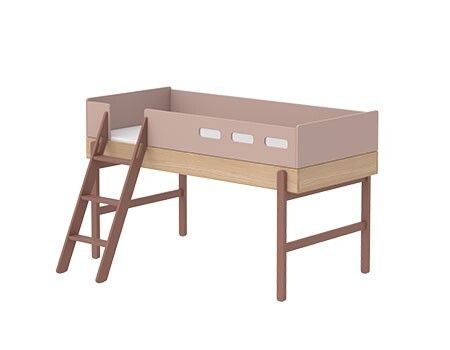 Flexa Popsicle Convertible Bed  Mid-Height or Standard Height (Pink/Oak)