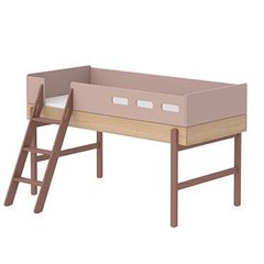 Flexa Popsicle Convertible Bed  Mid-Height or Standard Height (Pink/Oak)