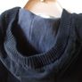SALE!  Boys' Black Long Sleeve Hooded Knitted Cardigan with Fleece Lining Image 4