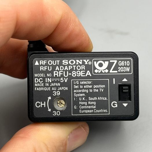 Sony RFU-89EA RF Adapter Handycam TV Connector For Video 8 Camera Tape Playback