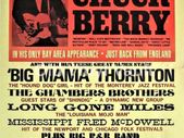 Chuck Berry Berkeley Blues Festival 1965 Concert Poster A3 size repro..