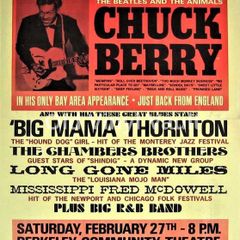 Chuck Berry Berkeley Blues Festival 1965 Concert Poster A3 size repro..